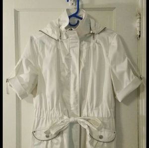 White short sleeved windbreaker